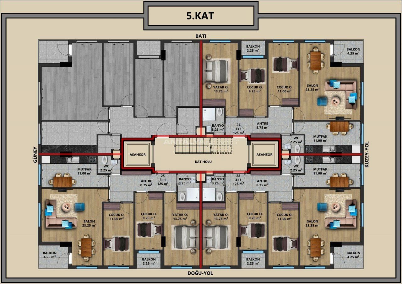 Апартаменты в Анталии, Турция, 115 м2 фото 5