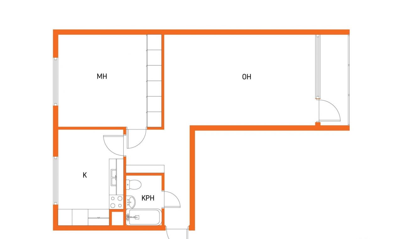 Квартира в Куусанкоски, Финляндия, 56.9 м2 фото 3