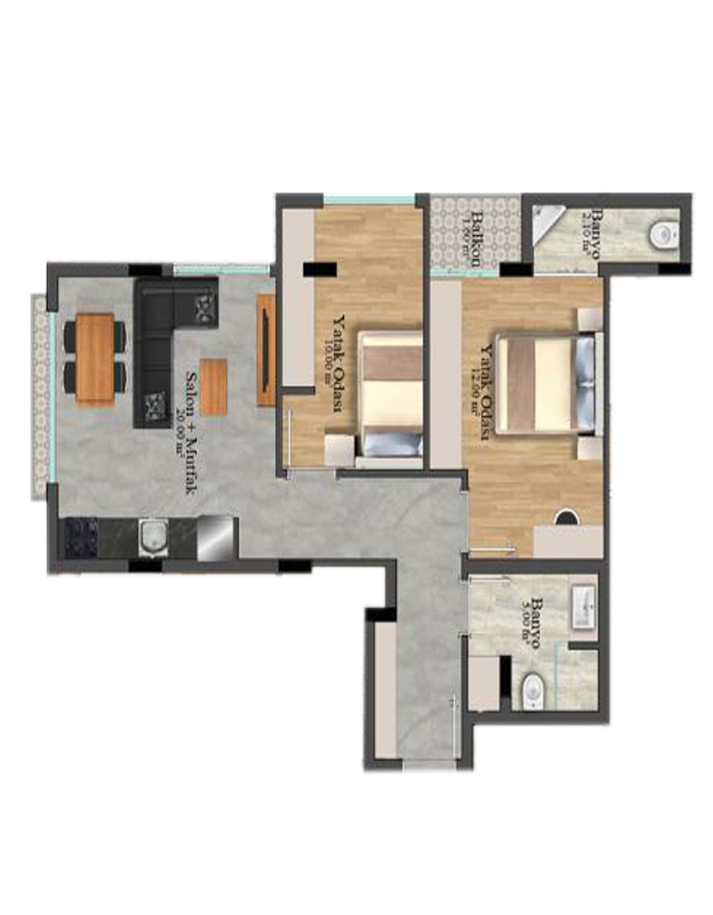 Квартира в Алании, Турция, 72 м2 фото 5