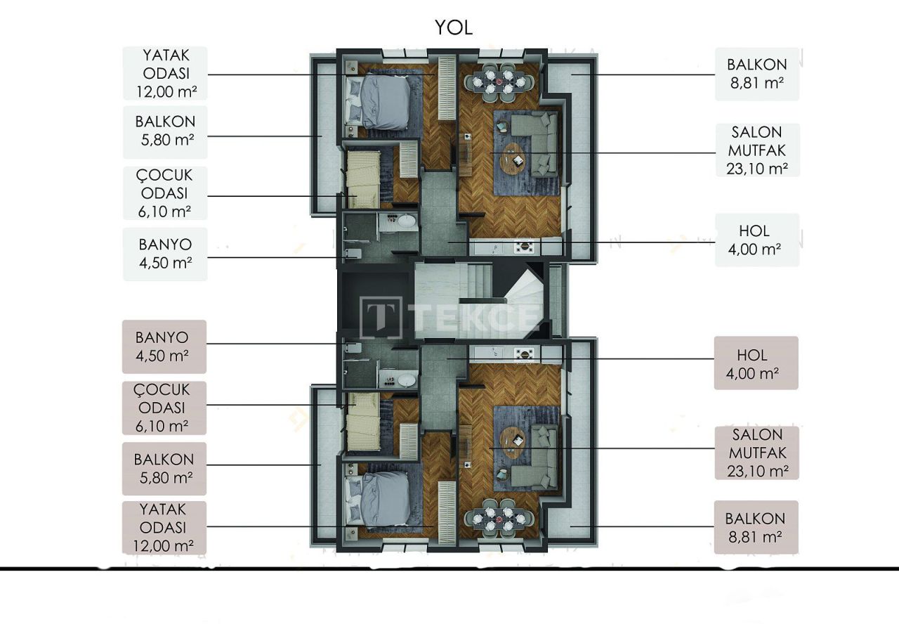 Апартаменты в Анталии, Турция, 55 м2 фото 5