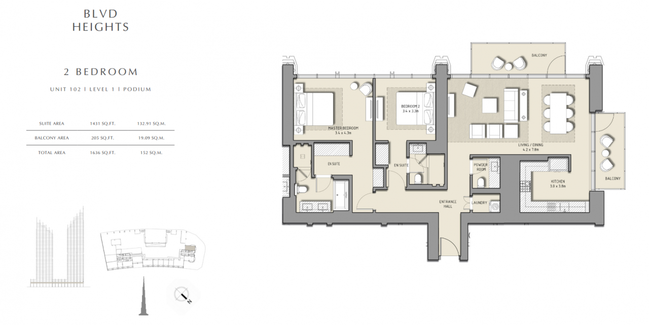 Квартира в Дубае, ОАЭ, 151.99 м2 фото 5