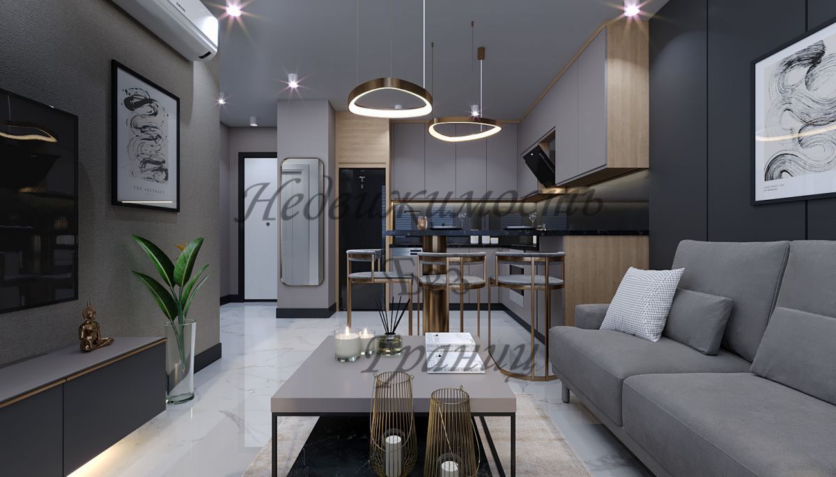 Апартаменты в Алании, Турция, 46 м2 фото 2