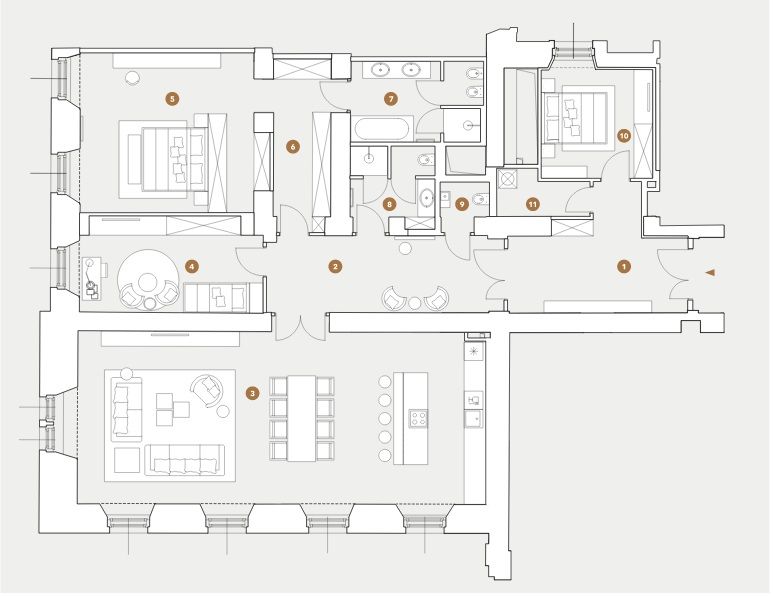Апартаменты в Вене, Австрия, 210 м2 фото 4