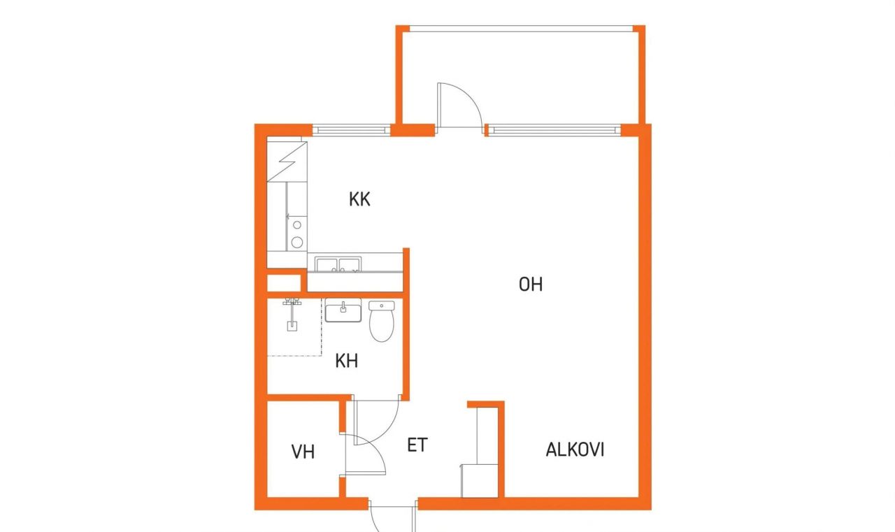 Квартира в Каяани, Финляндия, 32 м2 фото 2