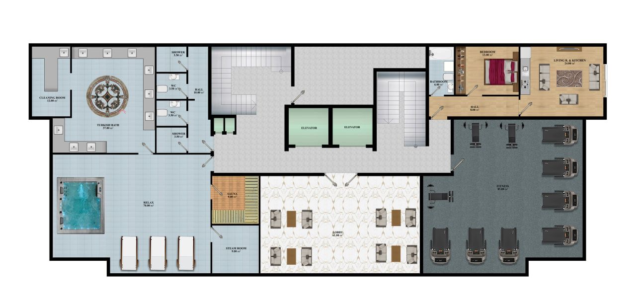 Квартира в Алании, Турция, 52 м2 фото 2
