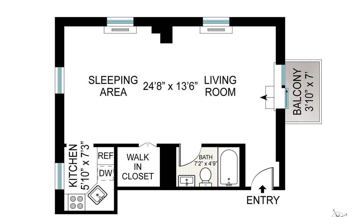 Квартира на Манхэттене, США, 45 м2 фото 4