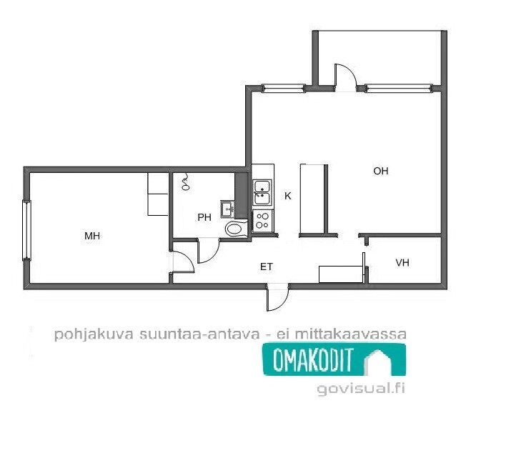 Квартира в Коуволе, Финляндия, 58.5 м2 фото 2