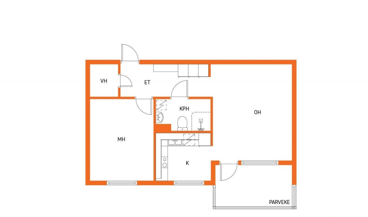 Квартира в Ямся, Финляндия, 49 м2 фото 2