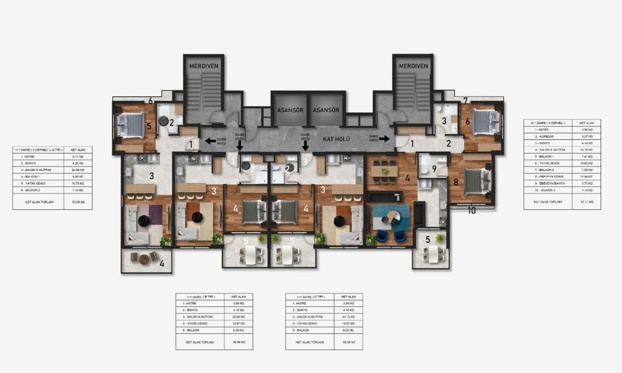 Квартира в Мерсине, Турция, 75 м2 фото 3