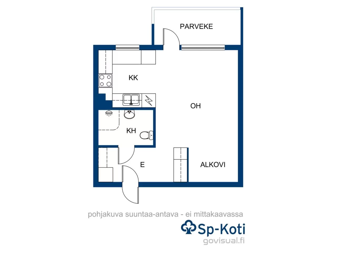 Квартира в Котке, Финляндия, 33.5 м2 фото 2