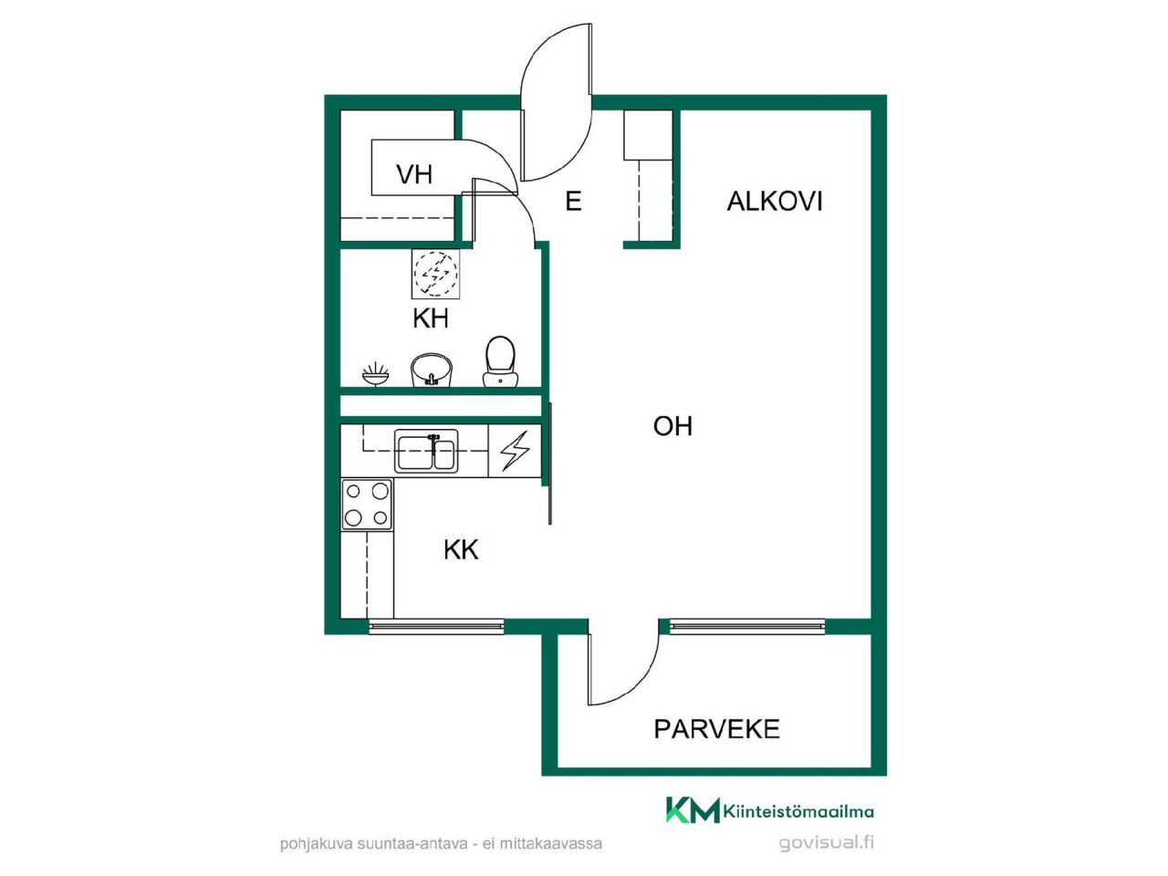 Квартира в Ювяскюля, Финляндия, 33.5 м2 фото 3