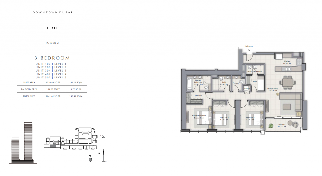 Квартира в Дубае, ОАЭ, 152.55 м2 фото 4