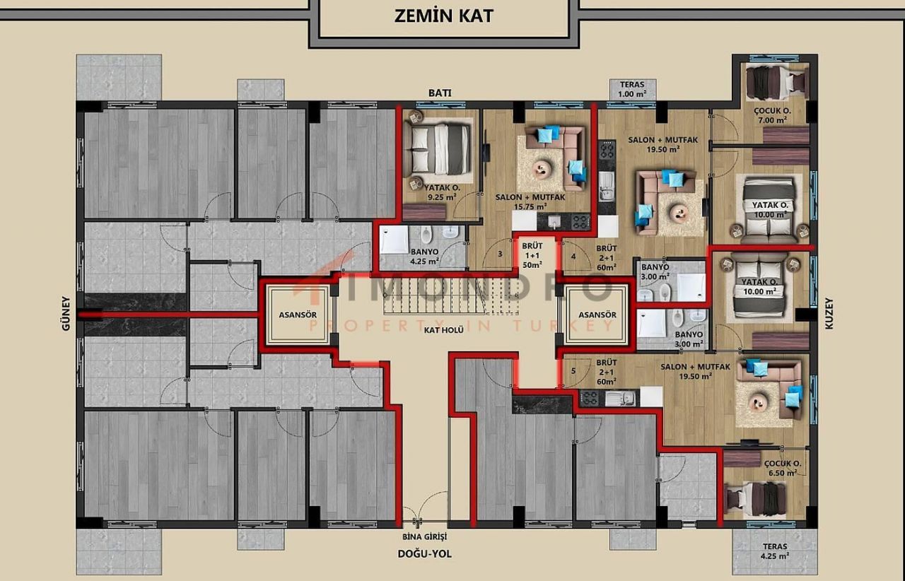 Квартира в Анталии, Турция, 80 м2 фото 5