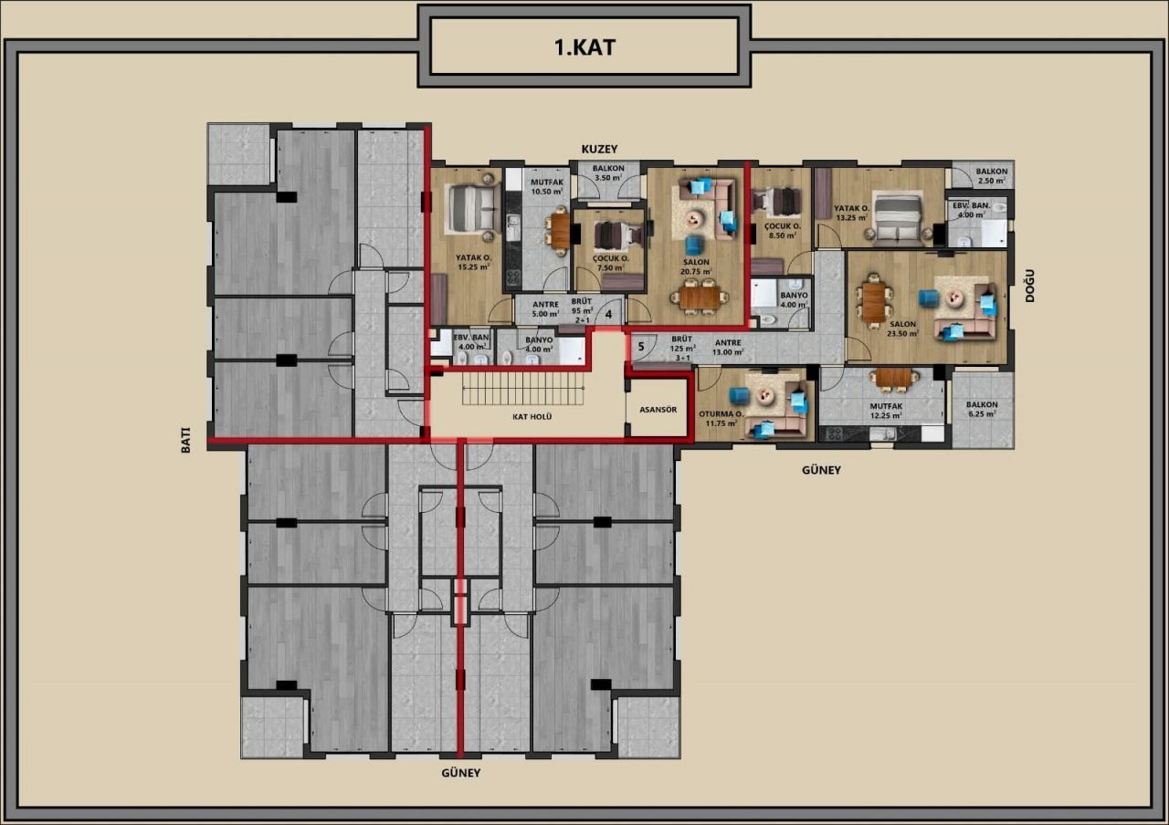 Квартира в Анталии, Турция, 95 м2 фото 4