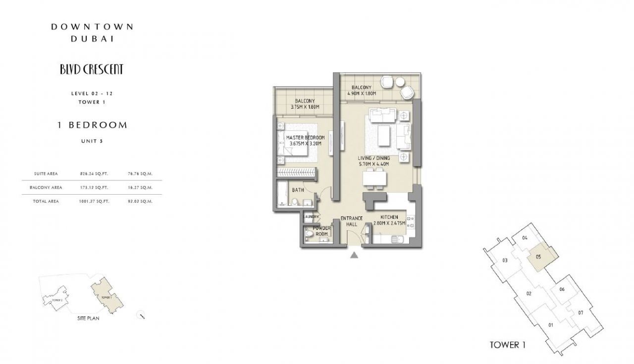 Квартира в Дубае, ОАЭ, 90.53 м2 фото 4