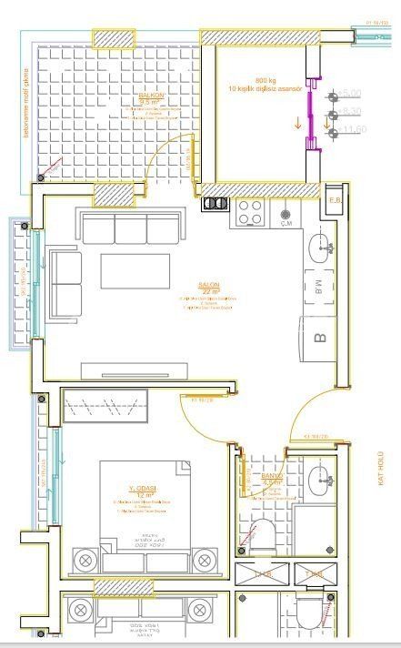 Апартаменты в Алании, Турция, 54 м2 фото 4