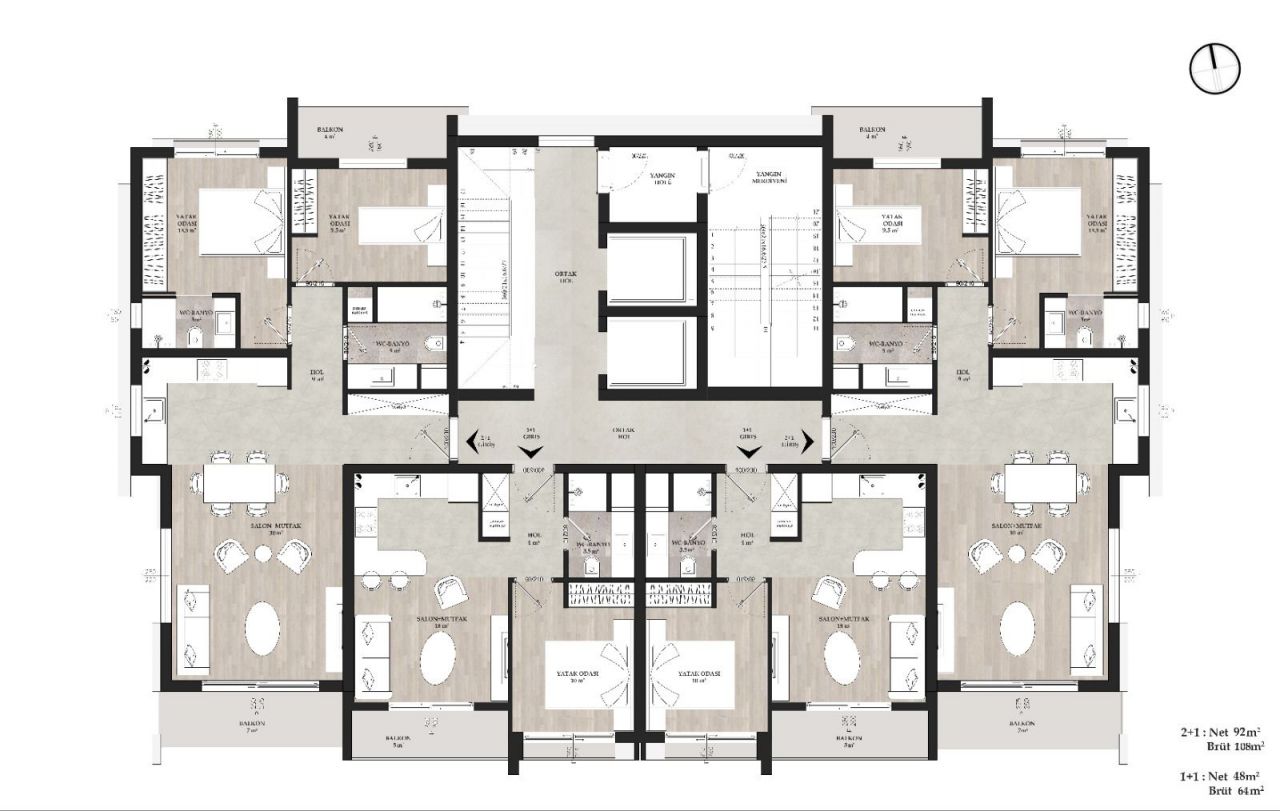 Квартира в Анталии, Турция, 63 м2 фото 2