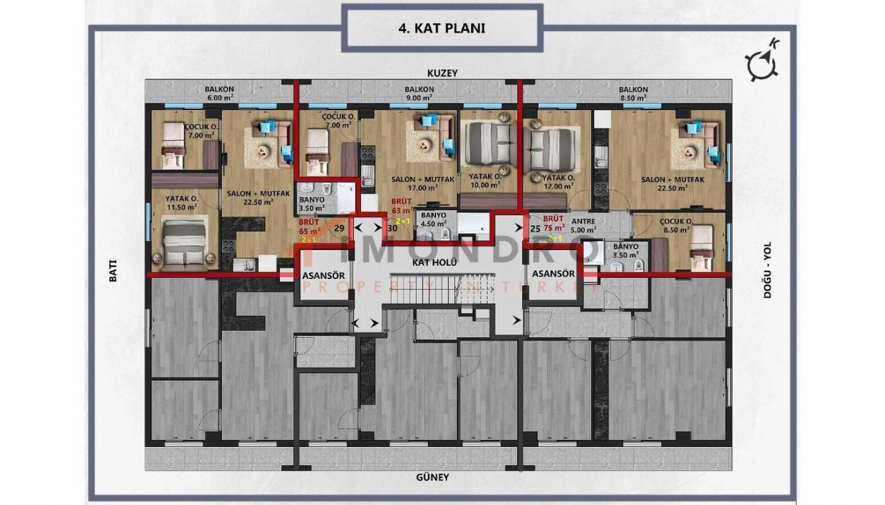 Квартира в Анталии, Турция, 55 м2 фото 4