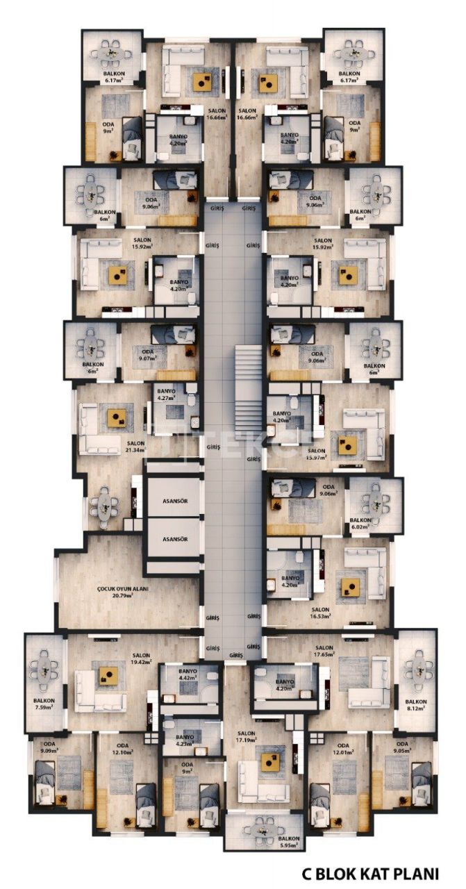 Апартаменты Ортахисар, Турция, 50 м2 фото 3