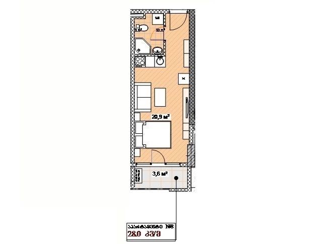 Квартира в Батуми, Грузия, 30 м2 фото 2