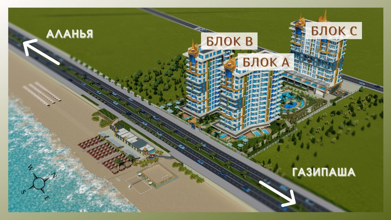 Апартаменты в Алании, Турция, 60 м2 фото 3