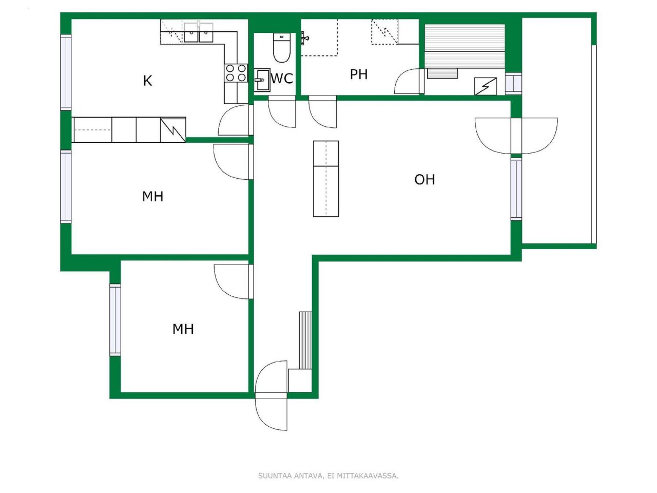 Квартира в Рованиеми, Финляндия, 77.5 м2 фото 2