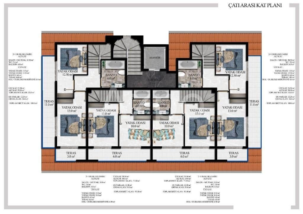 Апартаменты в Алании, Турция, 44 м2 фото 3