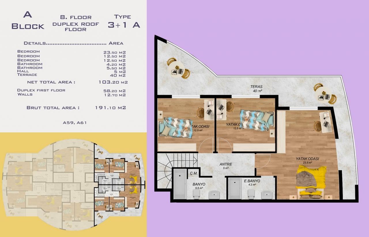 Квартира в Алании, Турция, 76 м2 фото 2