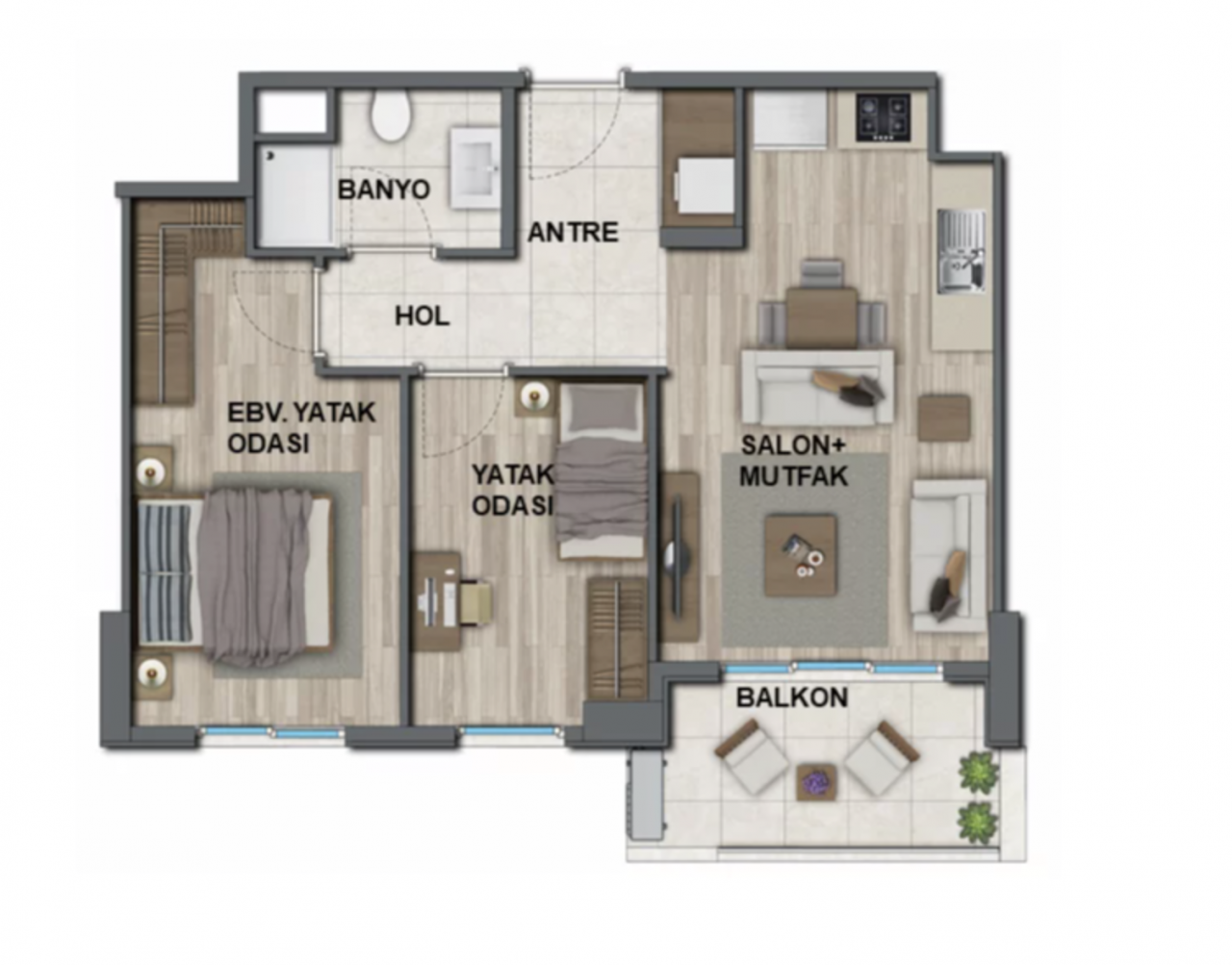 Квартира в Анталии, Турция, 94 м2 фото 4