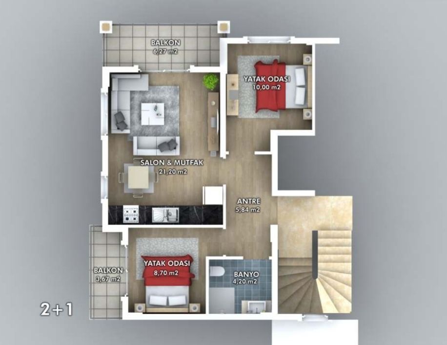 Квартира в Фетхие, Турция, 50 м2 фото 2