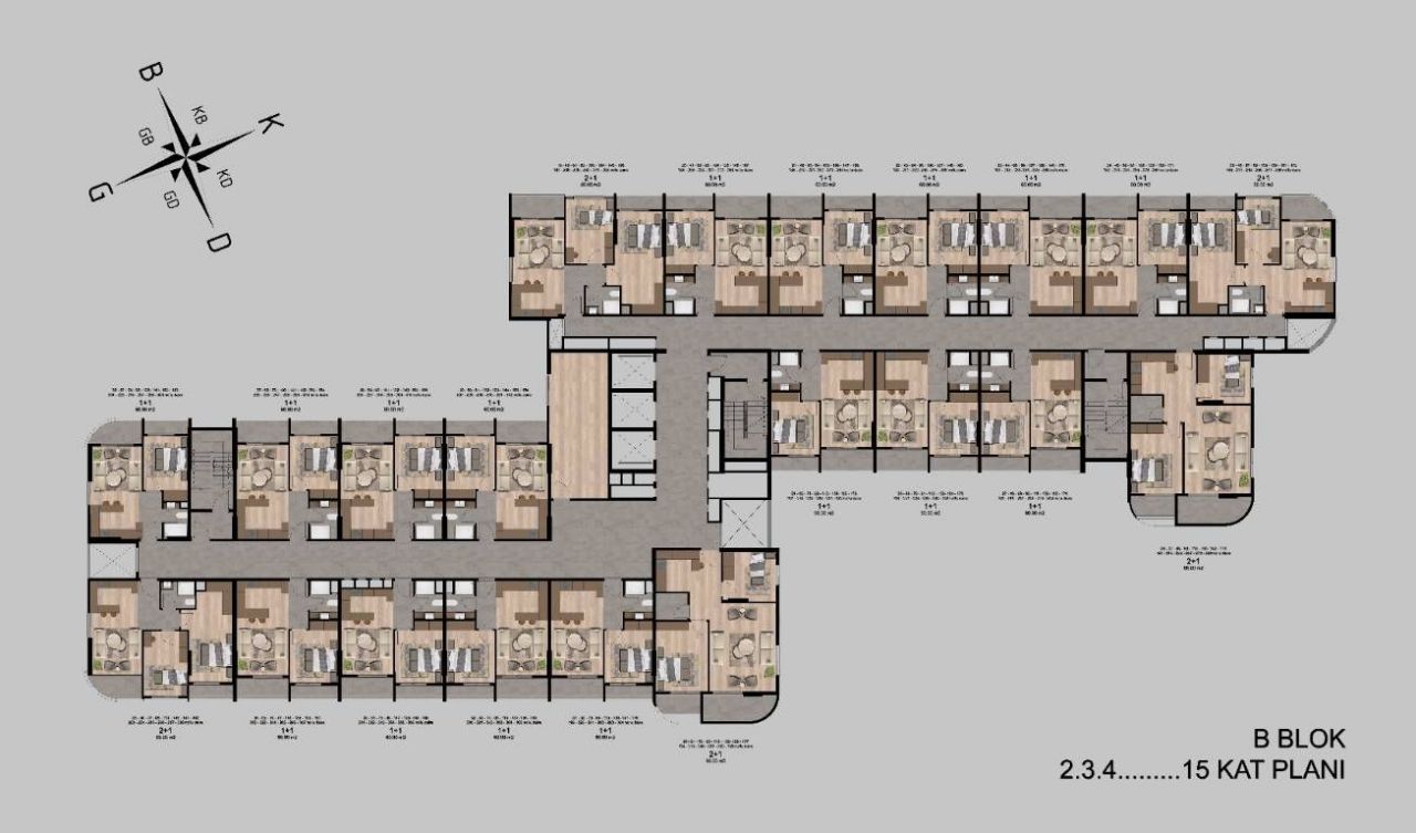 Апартаменты в Мерсине, Турция, 52 м2 фото 4
