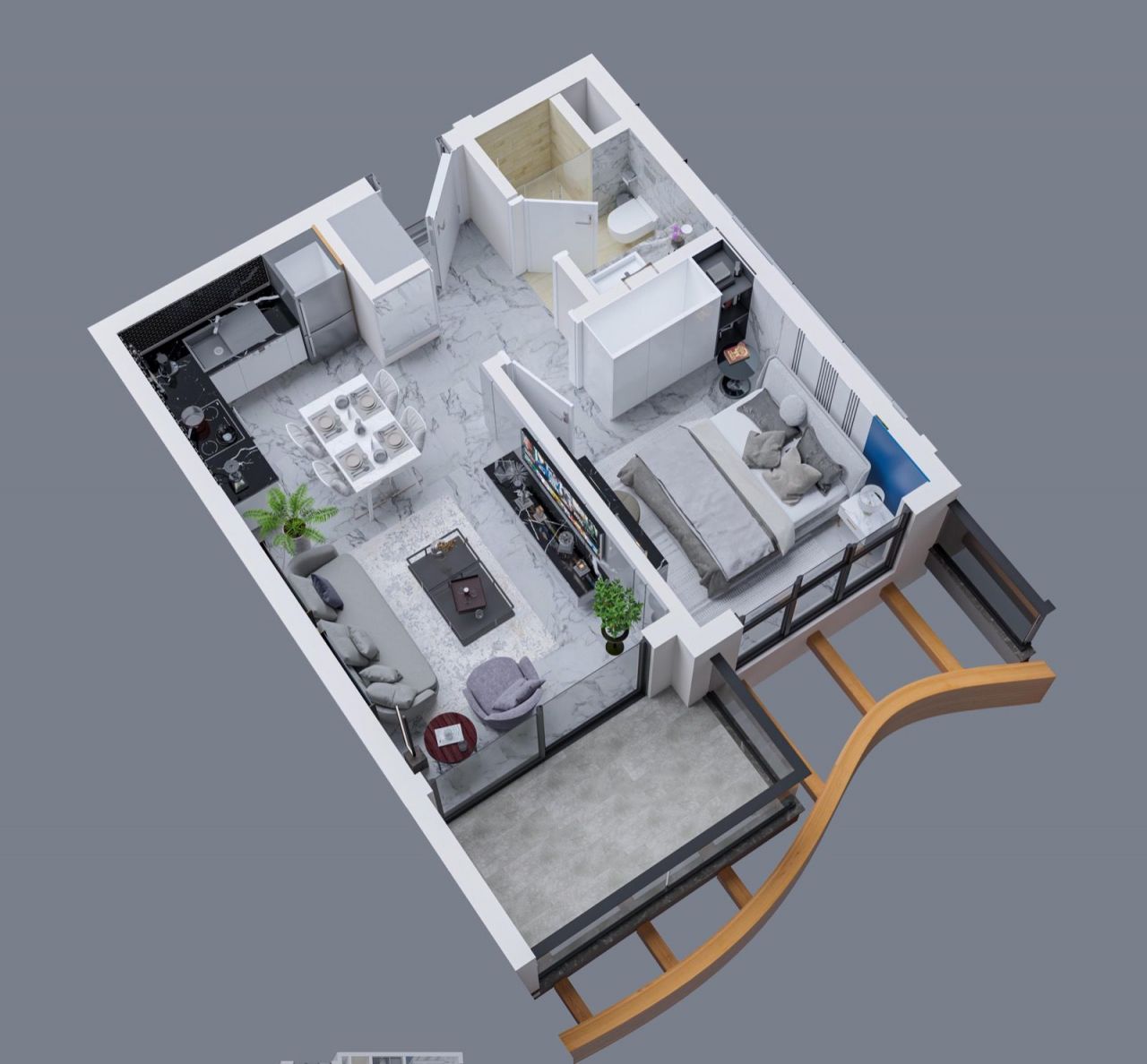 Квартира в Авсалларе, Турция, 57 м2 фото 5