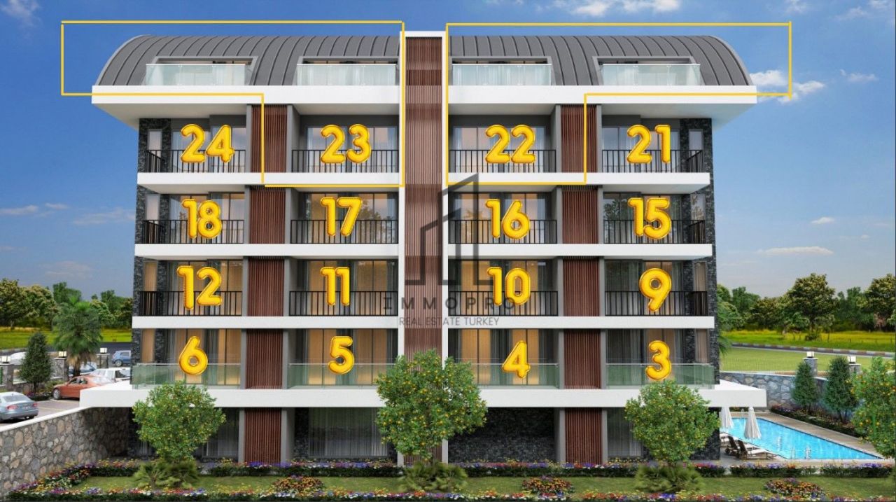 Апартаменты в Алании, Турция, 50 м2 фото 4
