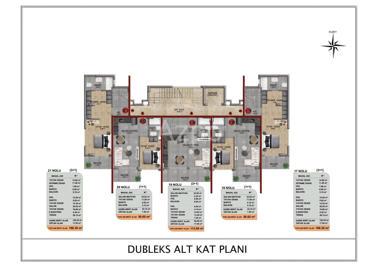 Апартаменты в Алании, Турция, 47 м2 фото 5