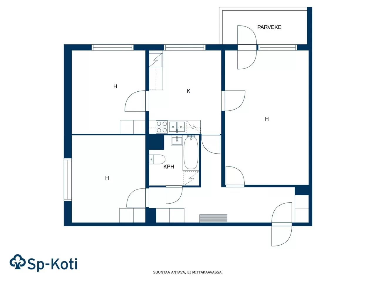 Квартира в Валкеакоски, Финляндия, 74 м2 фото 2