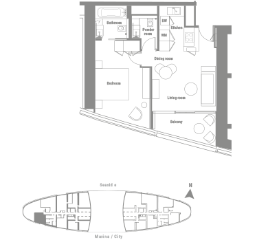 Апартаменты в Дубае, ОАЭ, 57 м2 фото 2