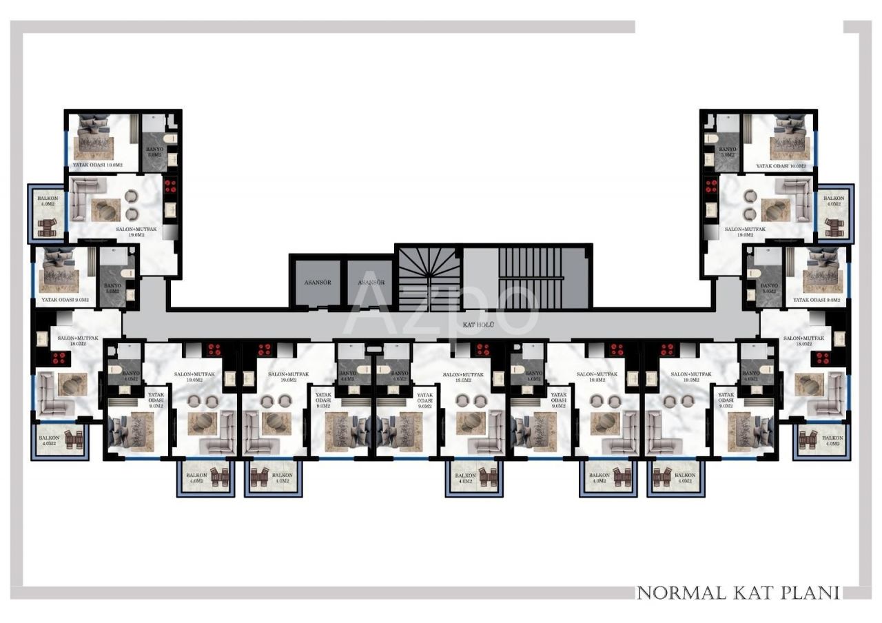 Апартаменты в Алании, Турция, 36 м2 фото 5