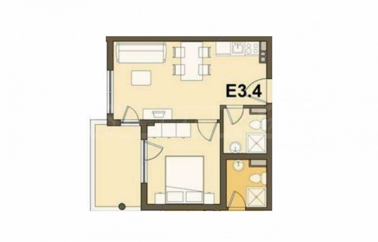 Апартаменты в Святом Власе, Болгария, 55.07 м2 фото 2