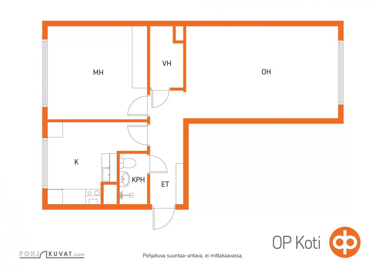 Квартира в Иисалми, Финляндия, 57 м2 фото 2