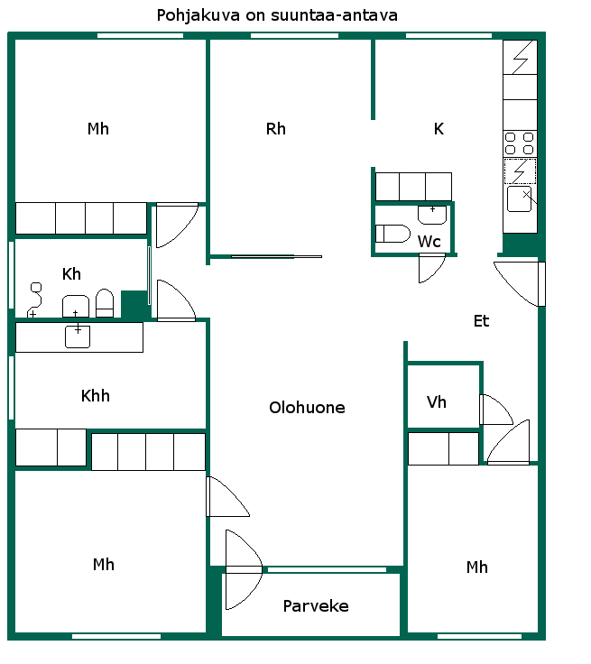Квартира в Варкаусе, Финляндия, 110 м2 фото 3