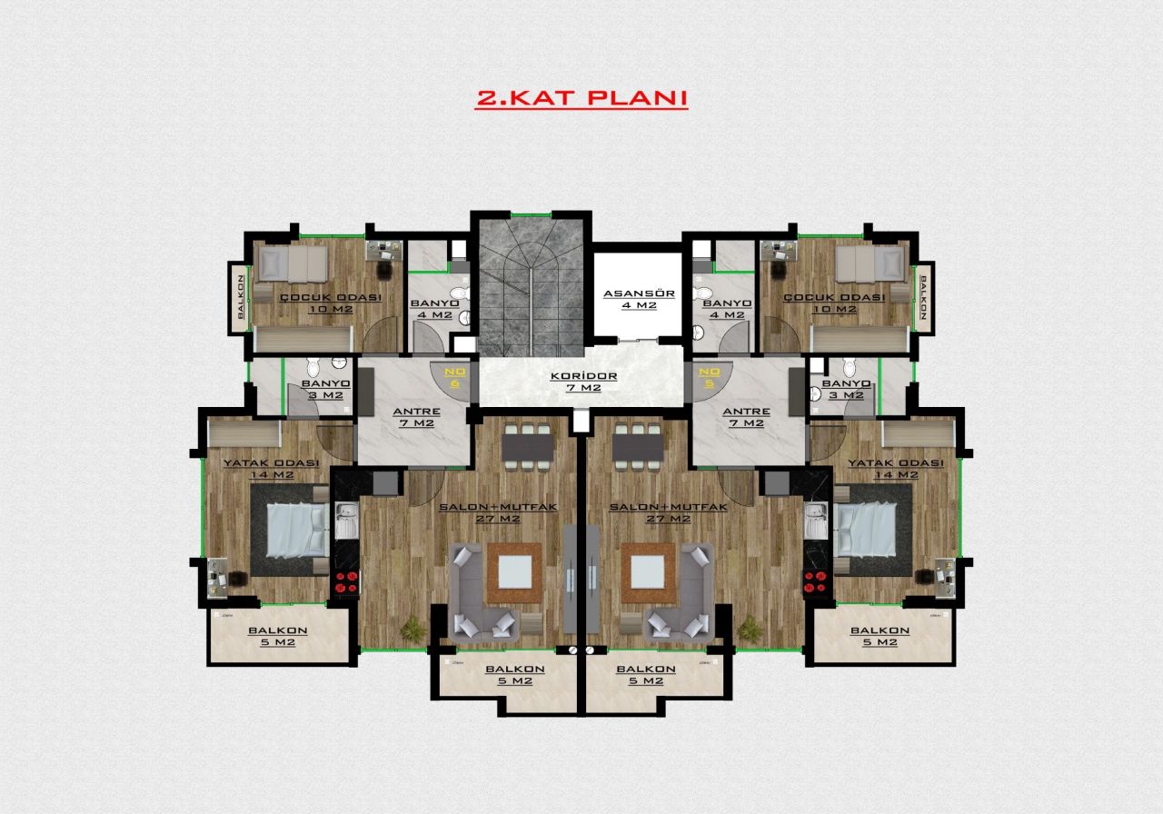 Квартира в Алании, Турция, 49 м2 фото 5