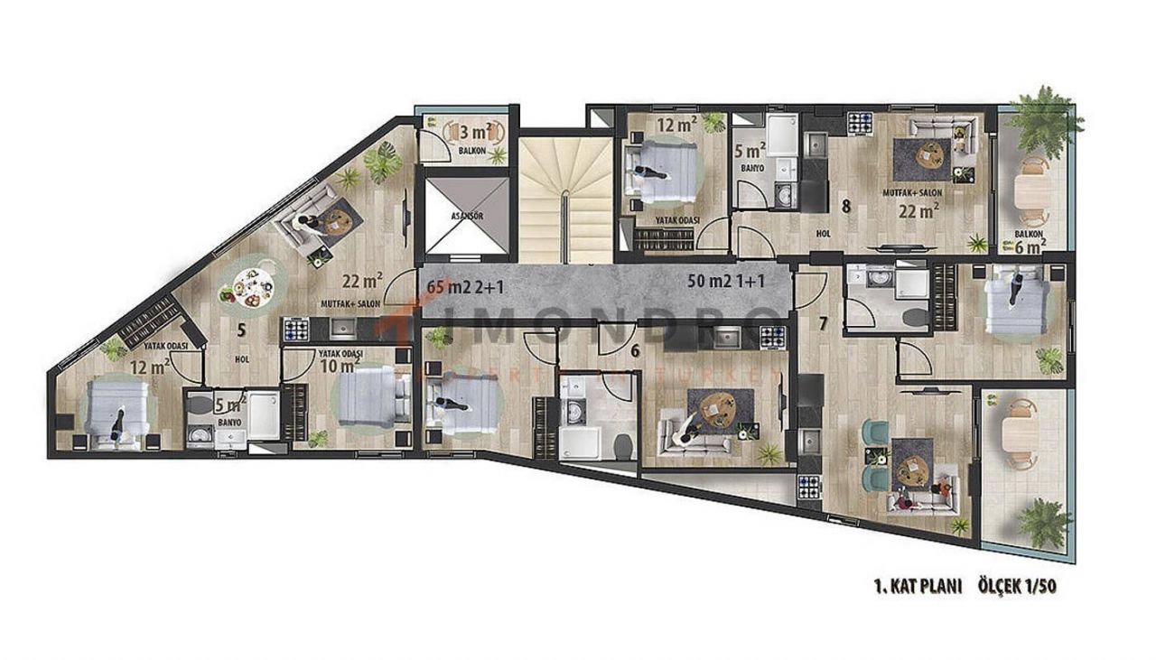 Квартира в Алании, Турция, 85 м2 фото 4
