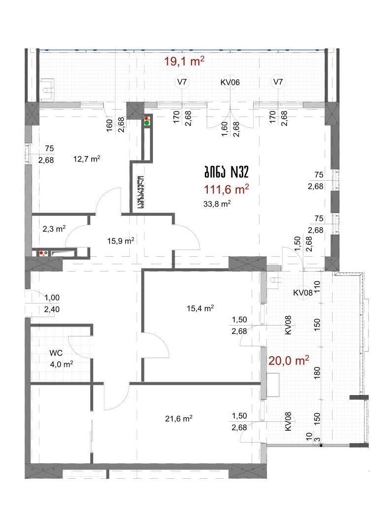 Квартира в Тбилиси, Грузия, 149.1 м2 фото 2