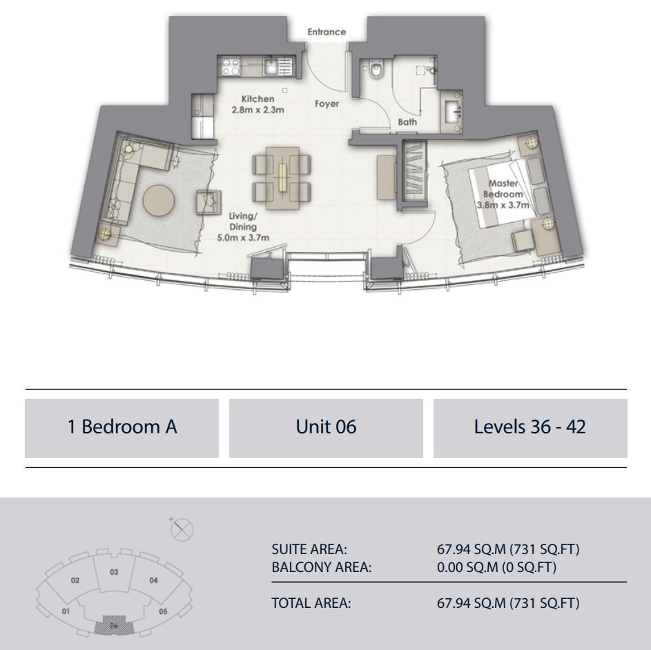 Квартира в Дубае, ОАЭ, 67.94 м2 фото 4