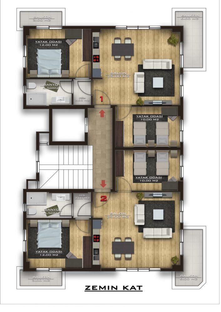 Квартира в Алании, Турция, 82 м2 фото 4