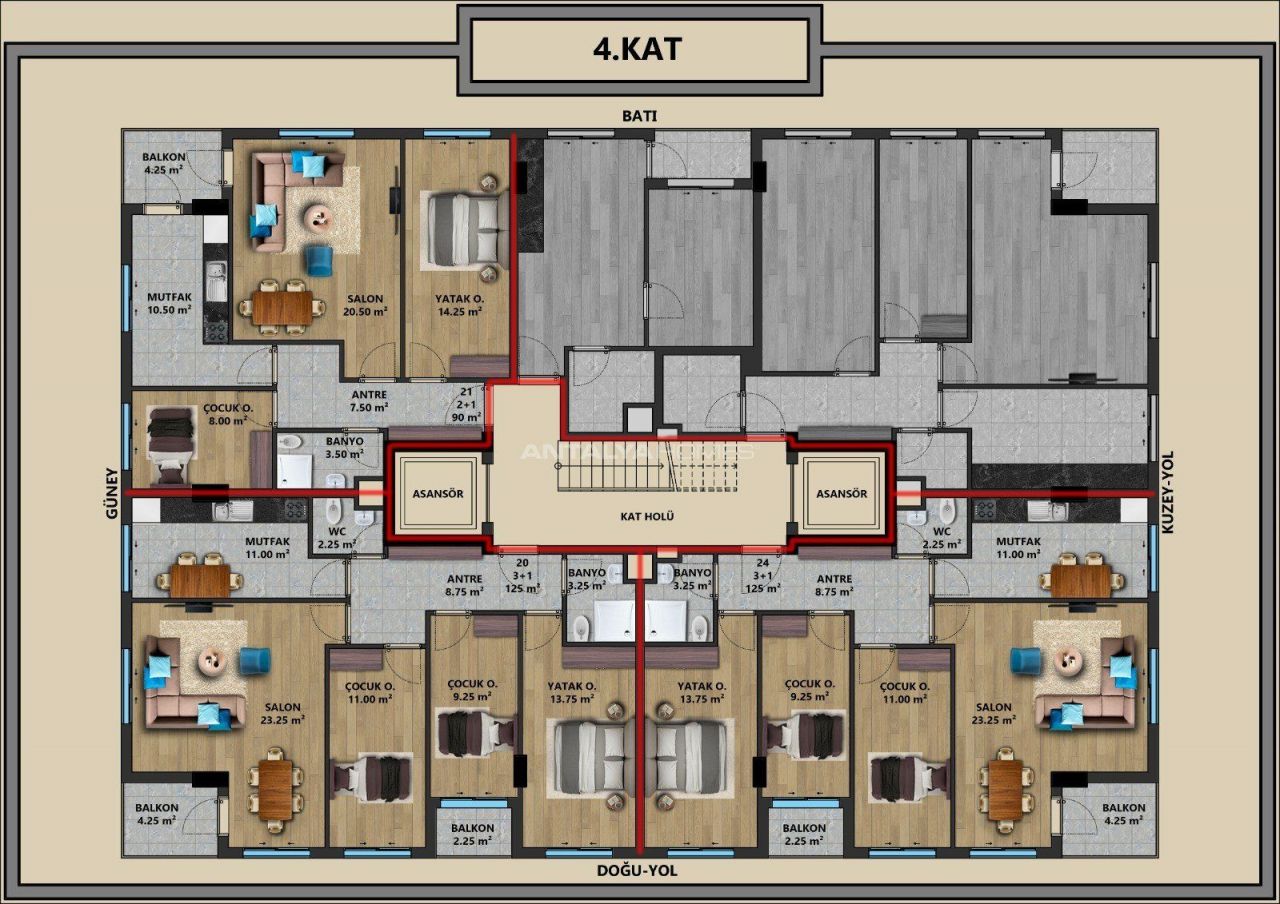 Апартаменты в Анталии, Турция, 115 м2 фото 3