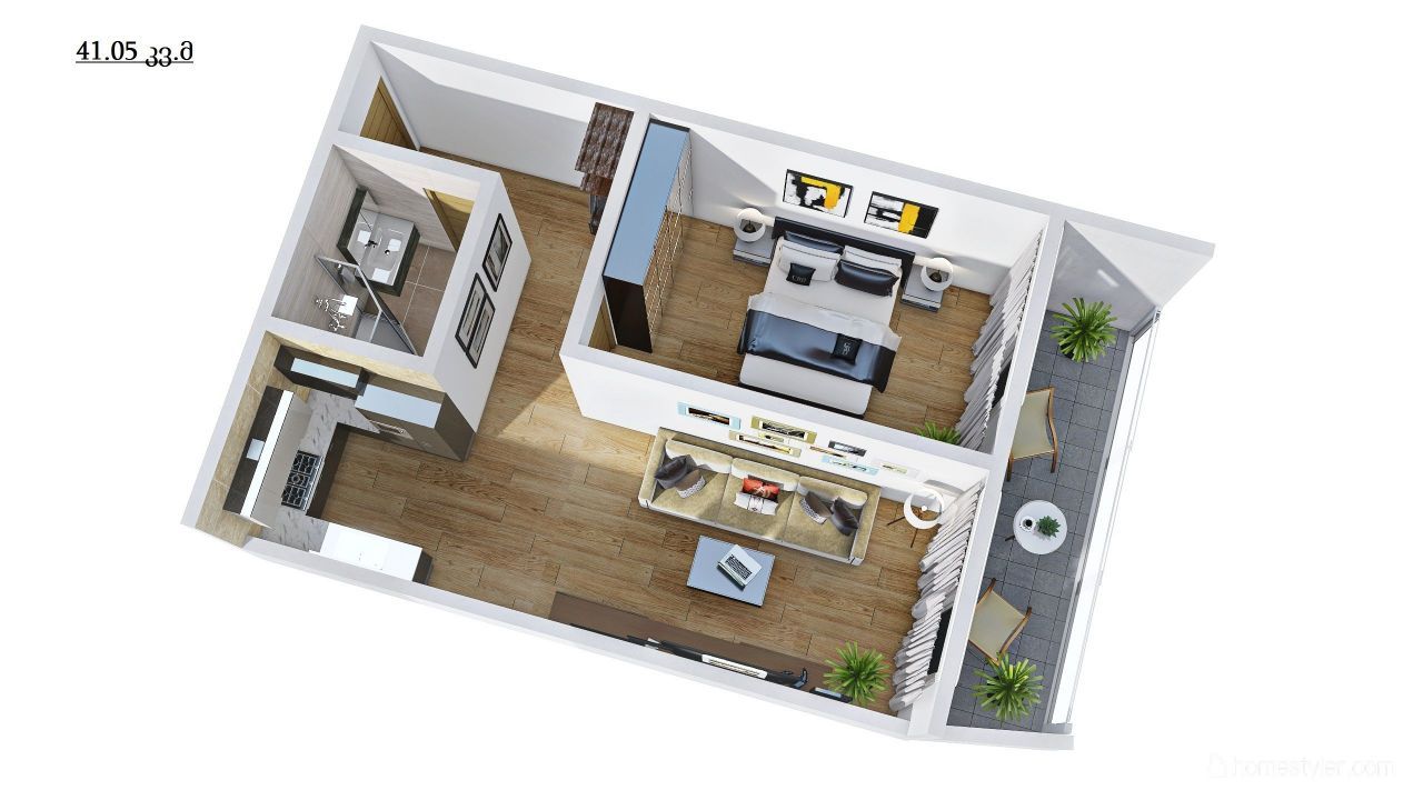 Апартаменты в Батуми, Грузия, 27.87 м2 фото 5