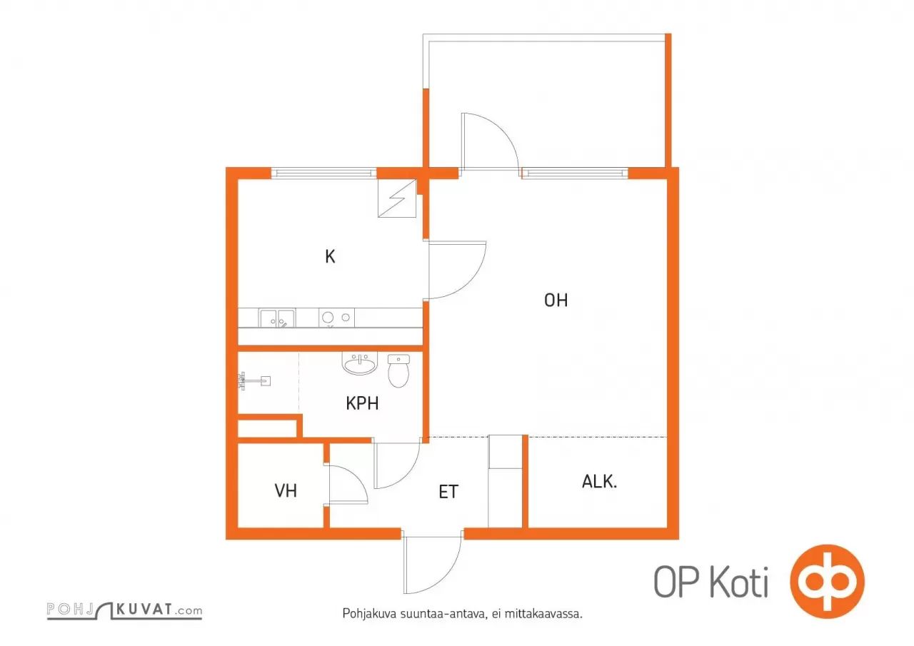 Квартира в Иисалми, Финляндия, 34 м2 фото 2