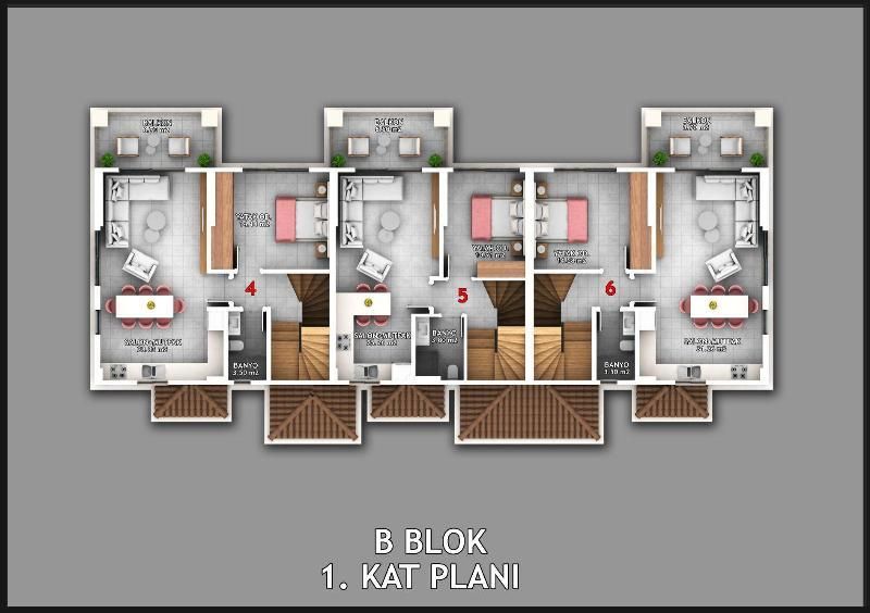 Квартира в Фетхие, Турция, 45 м2 фото 4