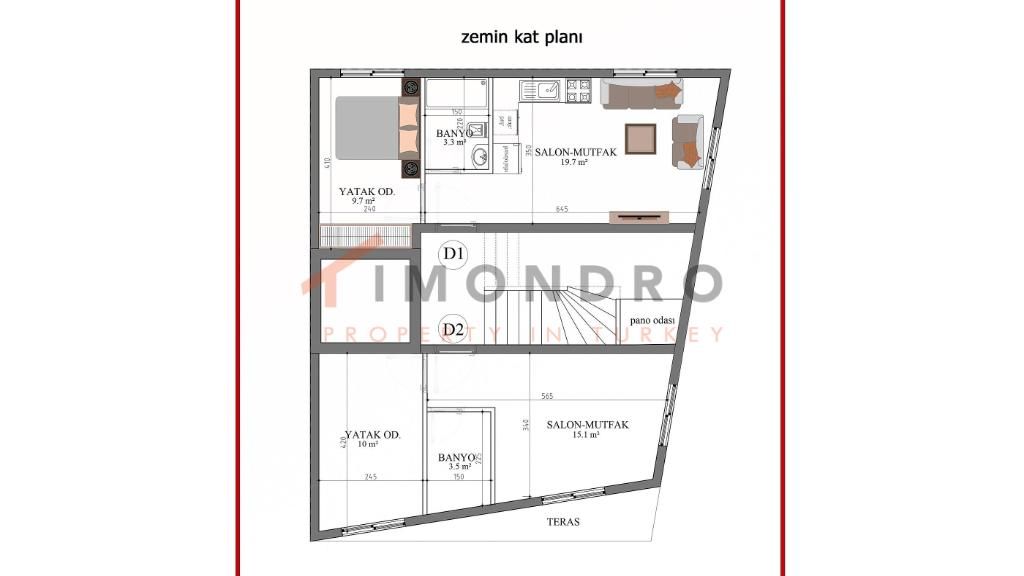 Квартира в Анталии, Турция, 50 м2 фото 4